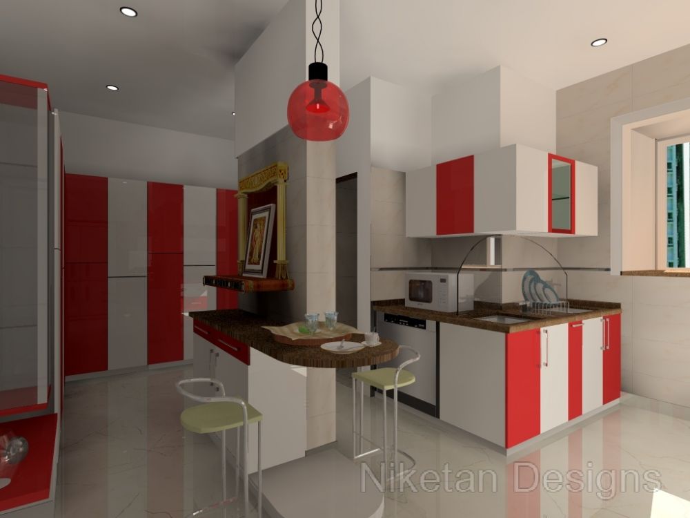 Niketan's 3D interior design for breakfast table